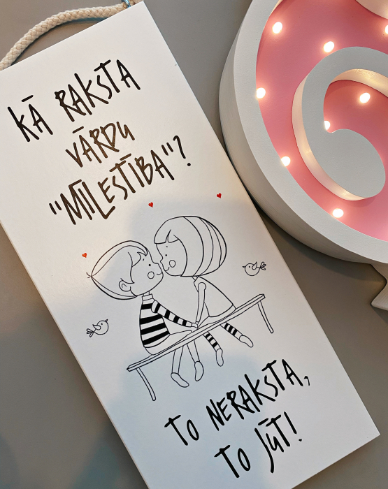 Koka dekors &quot;Mīlestība&quot;